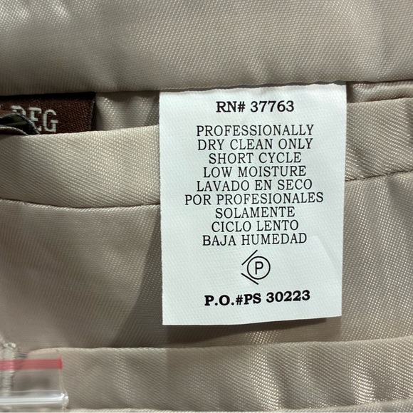 Perry Ellis Men's Blazer Jacket Sport Coat Size 44R Linen Blend Beige - Picture 8 of 8